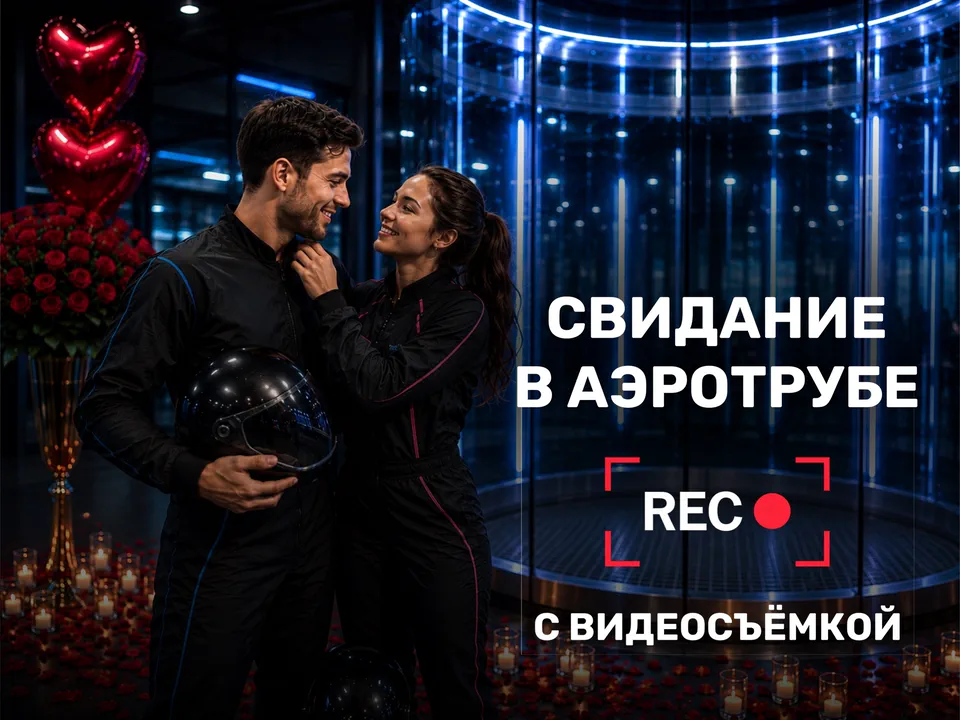 Абонемент на свидание в аэротрубе с видеосъёмкой